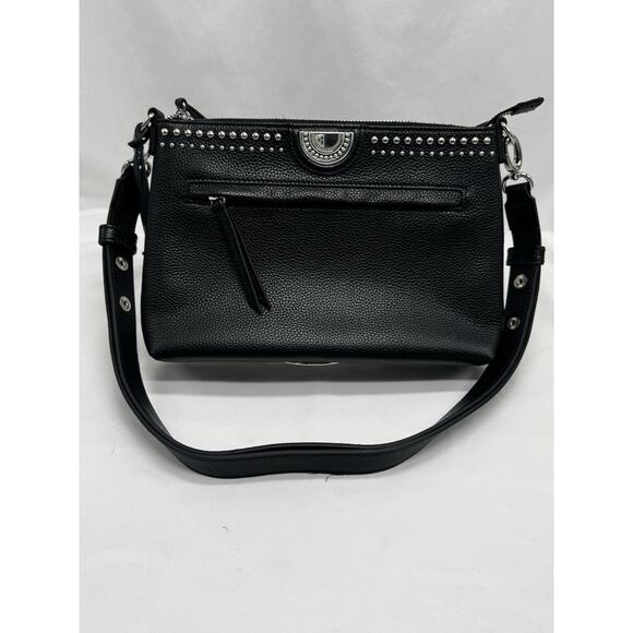 Brighton Handbags - Brighton Jessie Cross Body Bag Black Purse Travel Office Adjustable Straps Bling